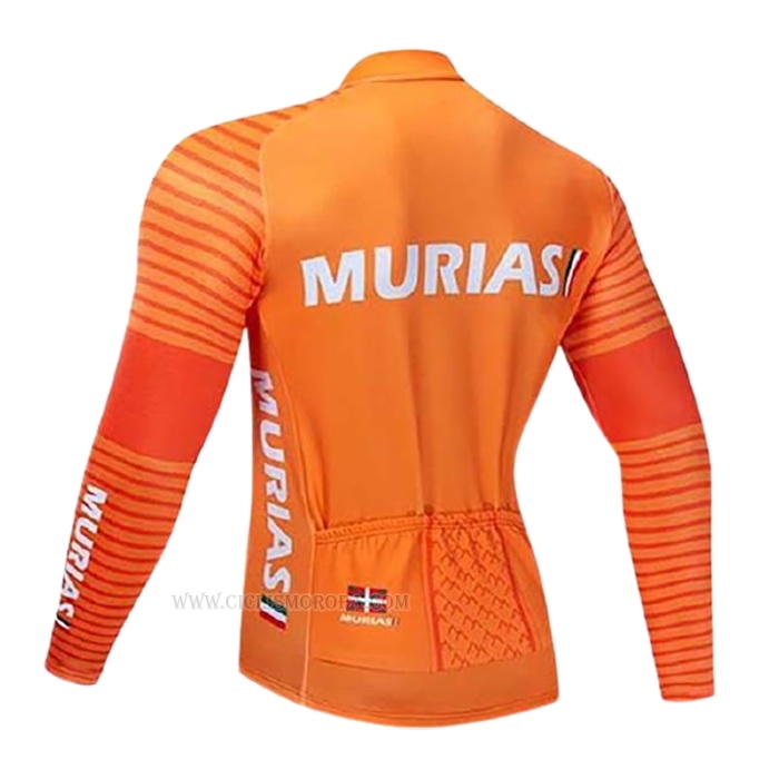 2020 Ropa Ciclismo Euskadi Murias Naranja Mangas Largas y Culotte Lunga